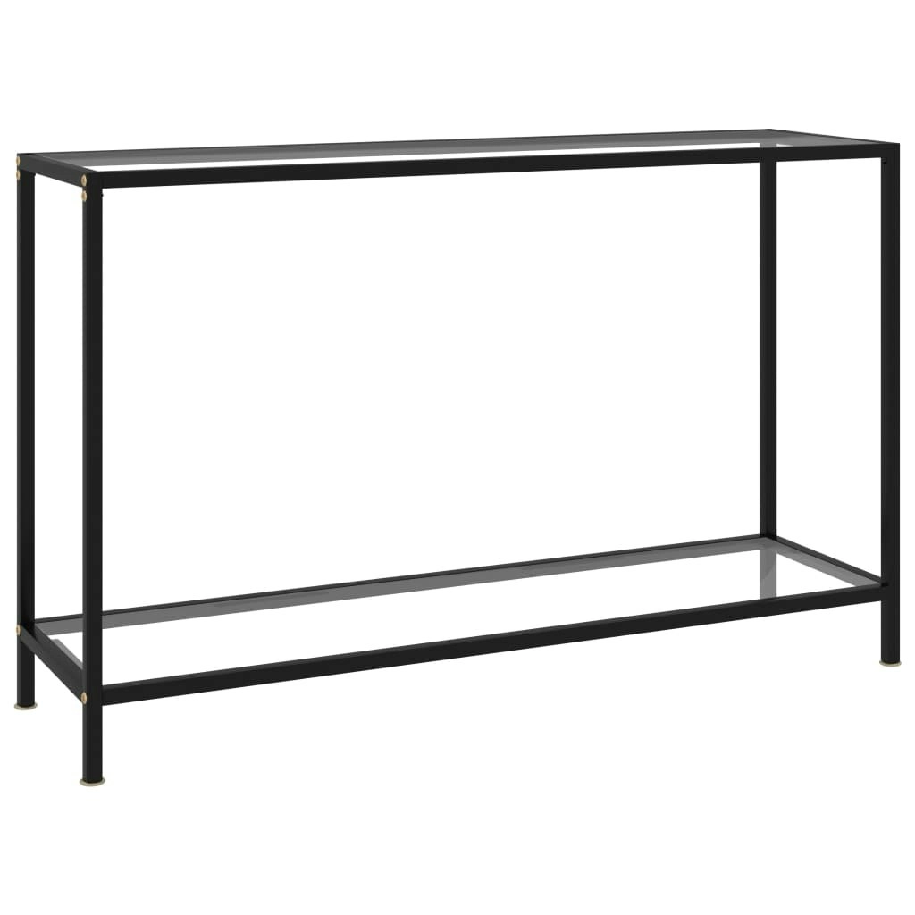 Console Table Transparent 120x35x75 cm Tempered Glass 322839