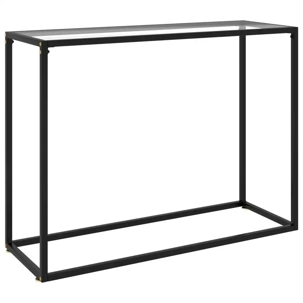 Console Table Transparent 100x35x75 cm Tempered Glass 322811