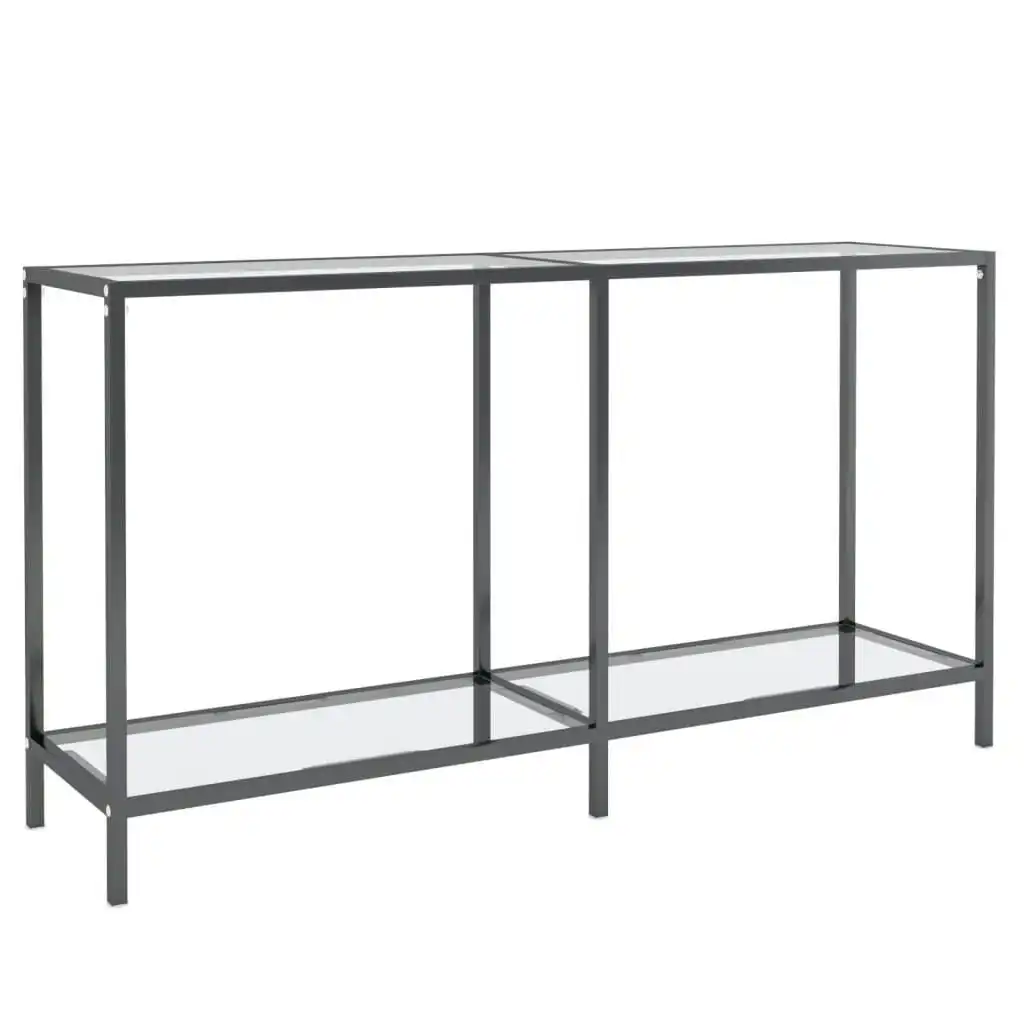 Console Table Transparent 140x35x75.5 cm Tempered Glass 331694