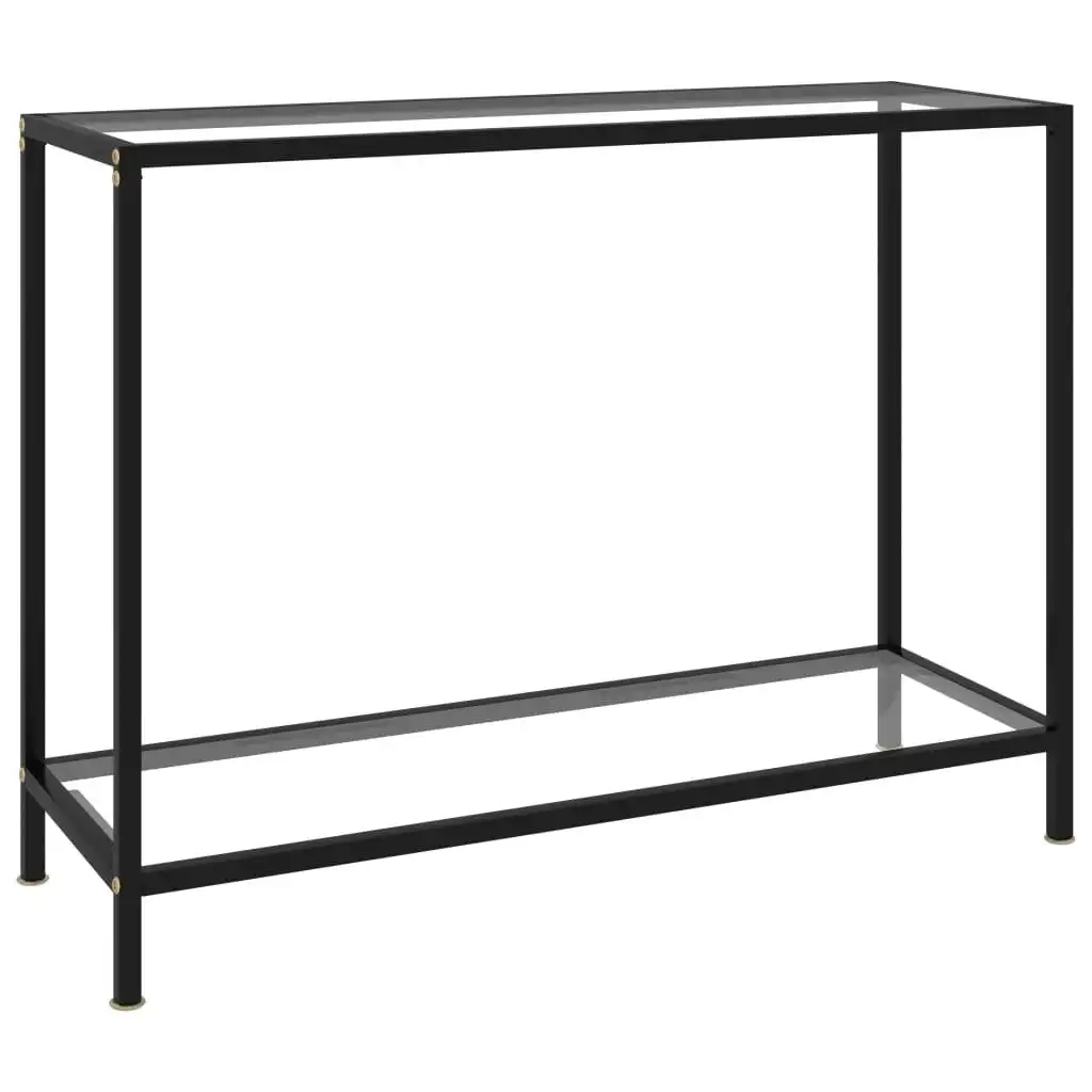 Console Table Transparent 100x35x75 cm Tempered Glass 322835