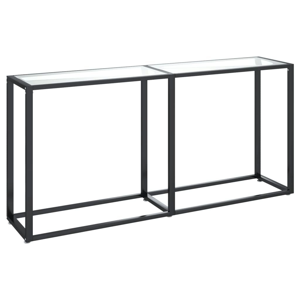 Console Table Transparent 160x35x75.5cm Tempered Glass 331678