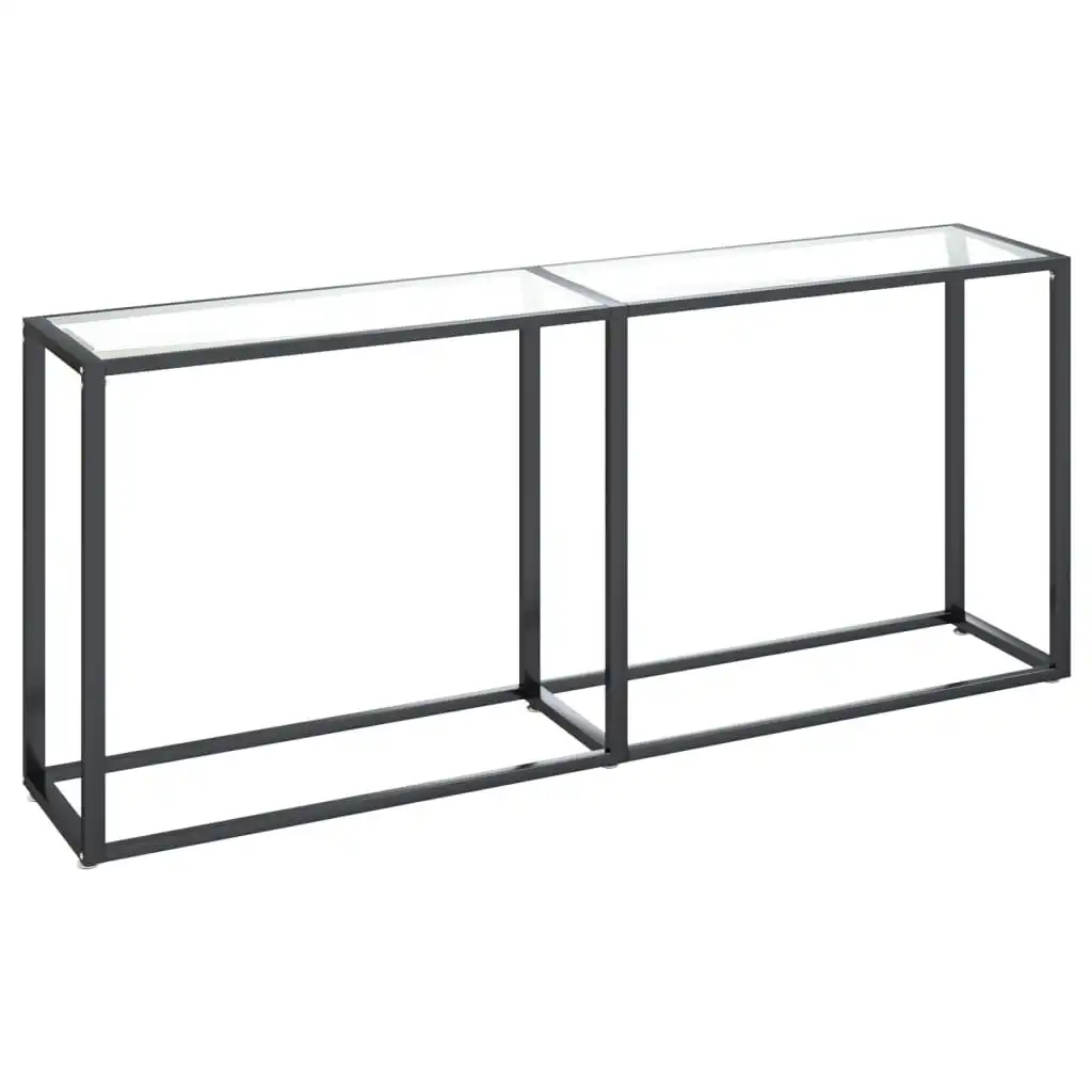 Console Table Transparent 180x35x75.5cm Tempered Glass 331682