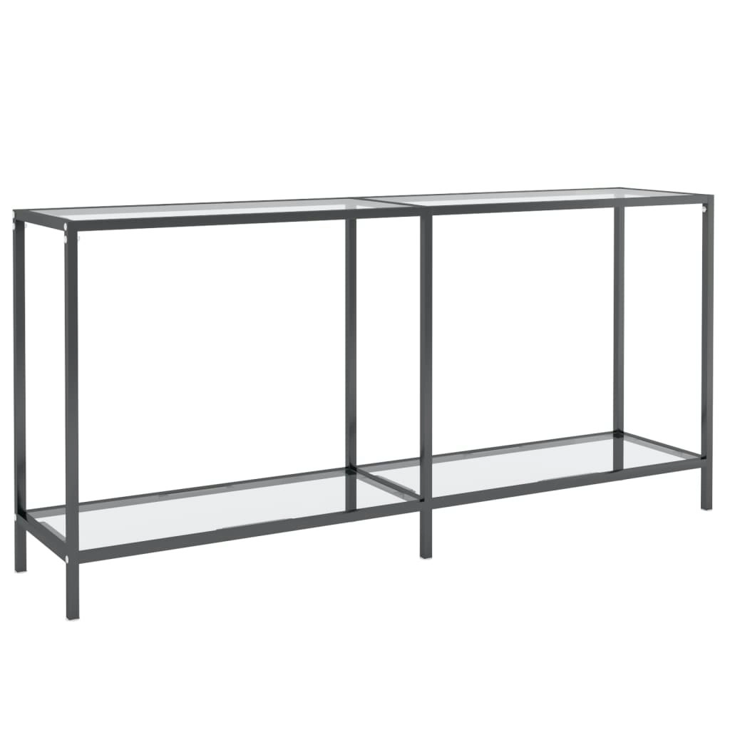 Console Table Transparent 160x35x75.5 cm Tempered Glass 331698