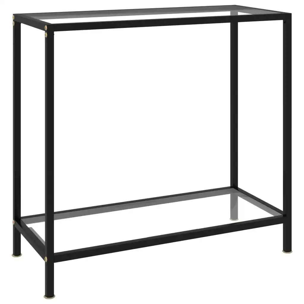 Console Table Transparent 80x35x75 cm Tempered Glass 322831