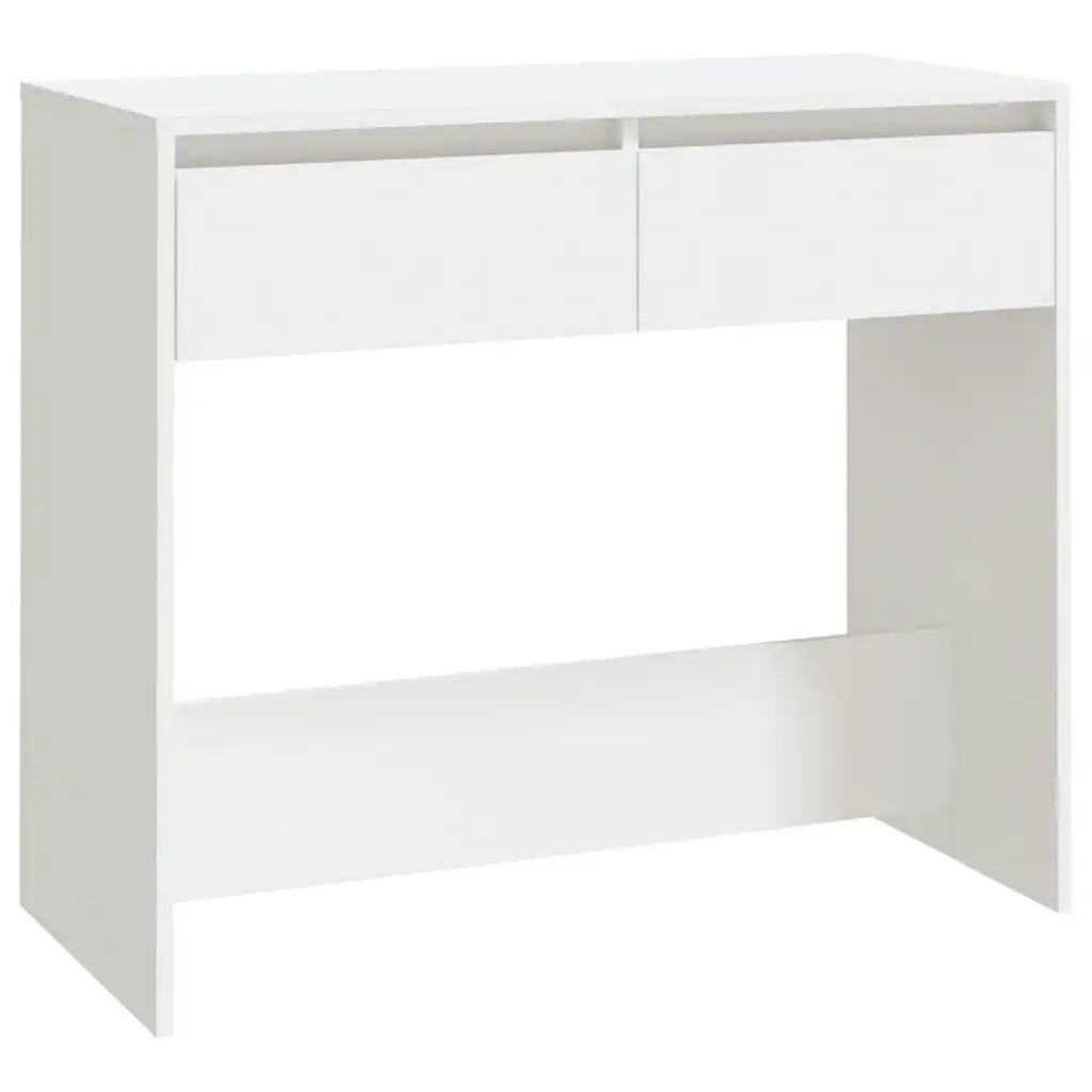 Console Table White 89x41x76.5 cm Engineered Wood 809566