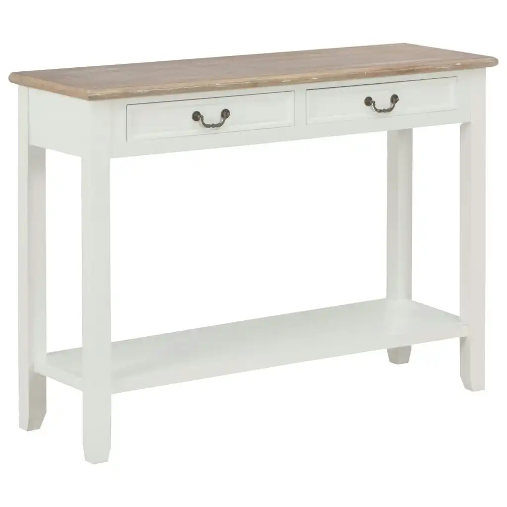 Console Table White 110x35x80 cm Wood 249901