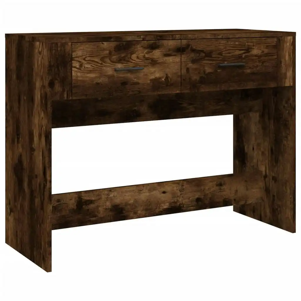 Console Table Smoked Oak 100x39x75 cm Engineered Wood 816781