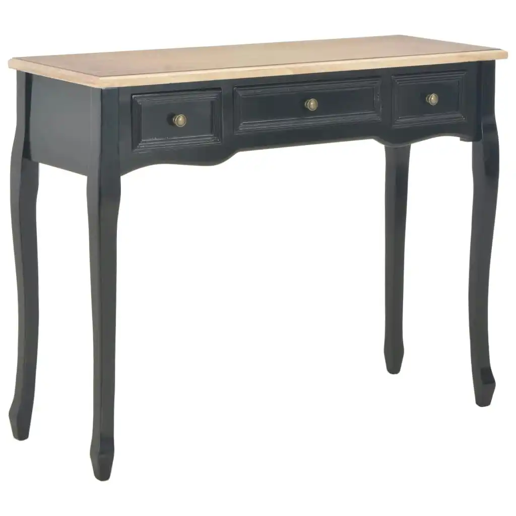 Dressing Console Table with 3 Drawers Black 280046