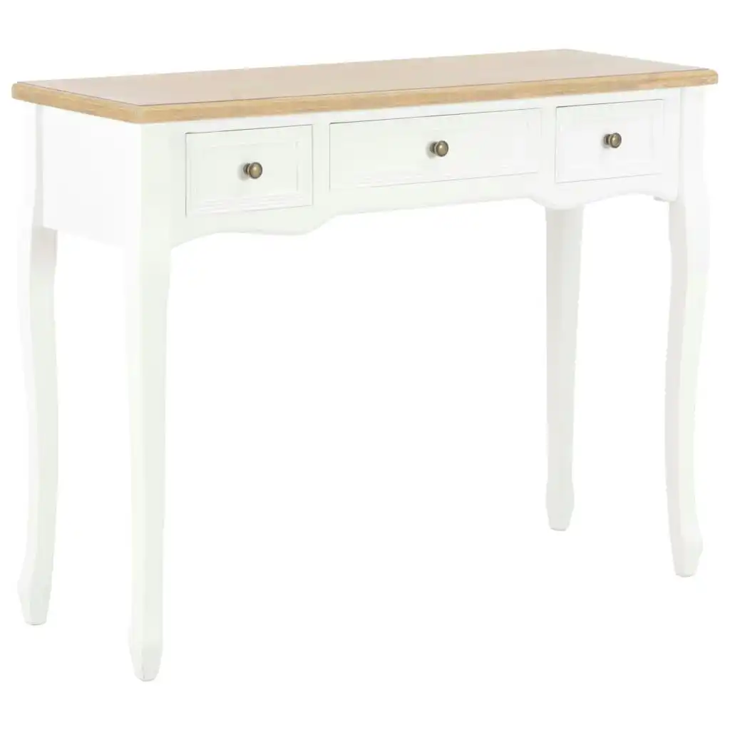 Dressing Console Table with 3 Drawers White 280044