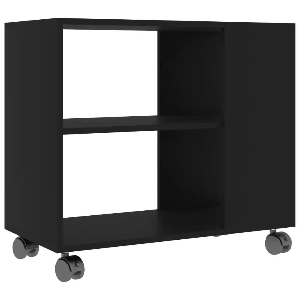 Side Table Black 70x35x55 cm Engineered Wood 802121