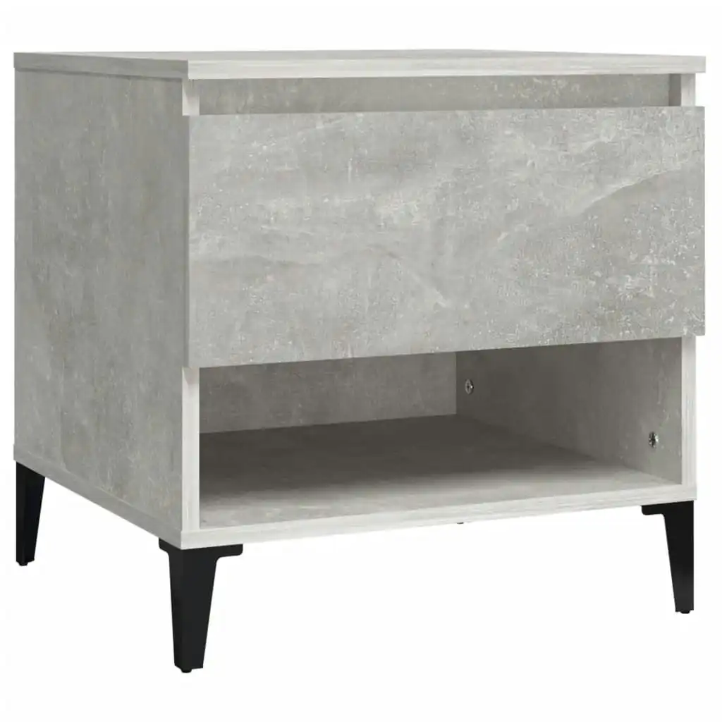 Side Table Concrete Grey 50x46x50 cm Engineered Wood 819556