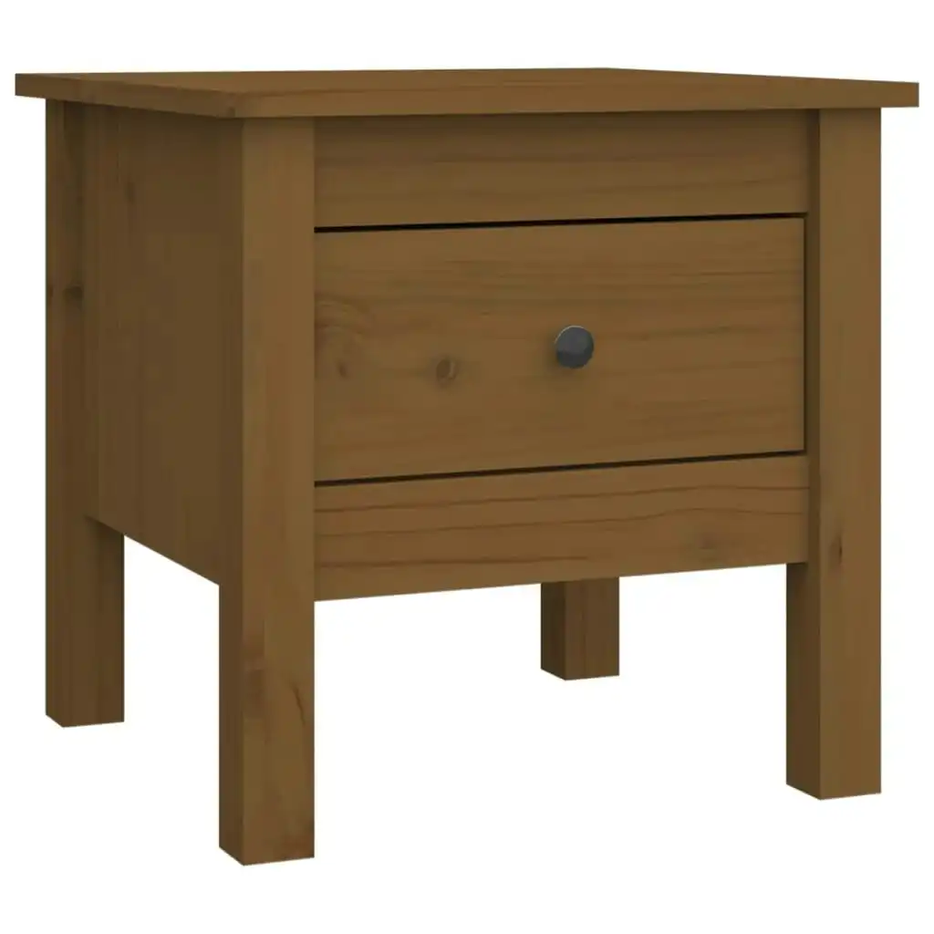 Side Table Honey Brown 40x40x39 cm Solid Wood Pine 813790