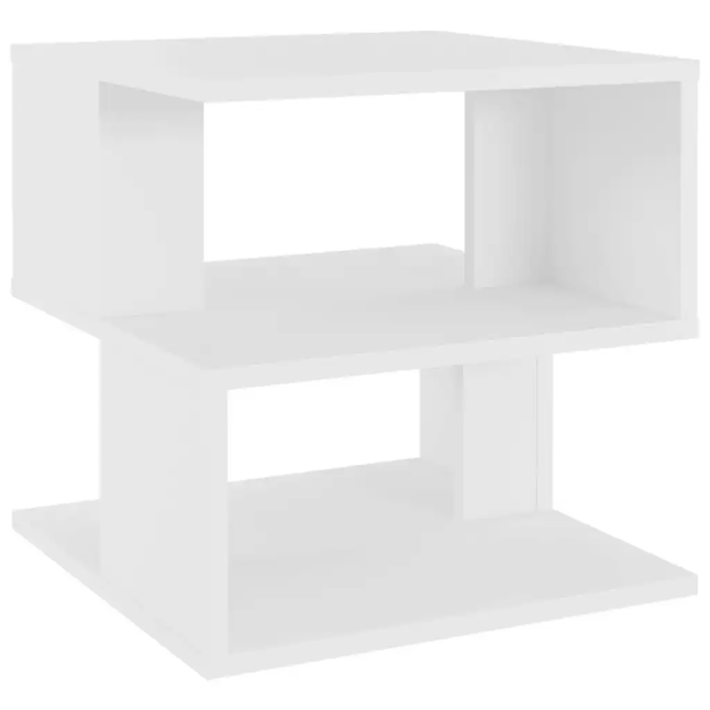 Side Table White 40x40x40 cm Engineered Wood 806292