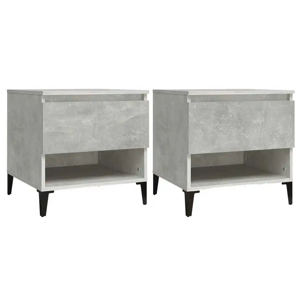 Side Tables 2 pcs Concrete Grey 50x46x50 cm Engineered Wood 819557