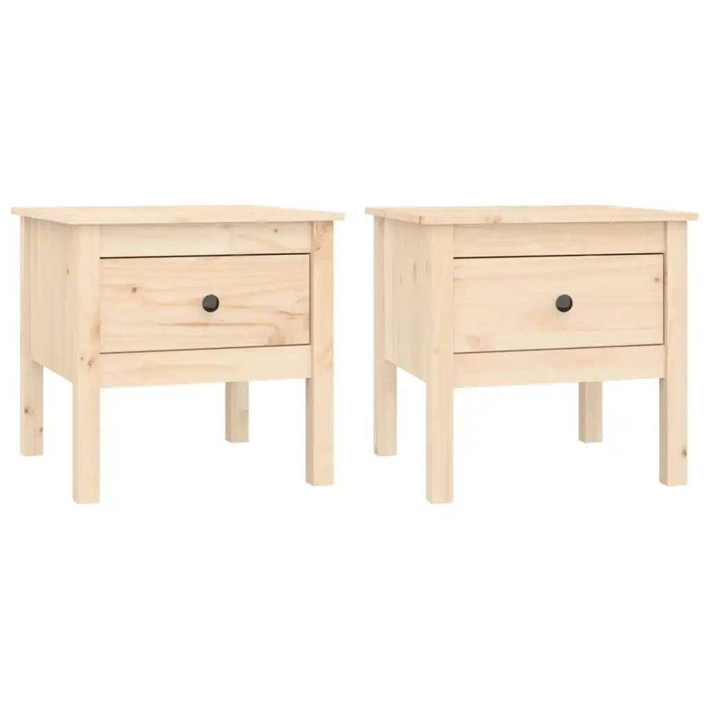 Side Tables 2 pcs 50x50x49 cm Solid Wood Pine 813795