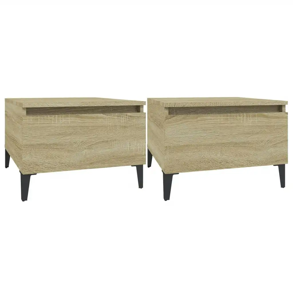 Side Tables 2 pcs Sonoma Oak 50x46x35 cm Engineered Wood 819523