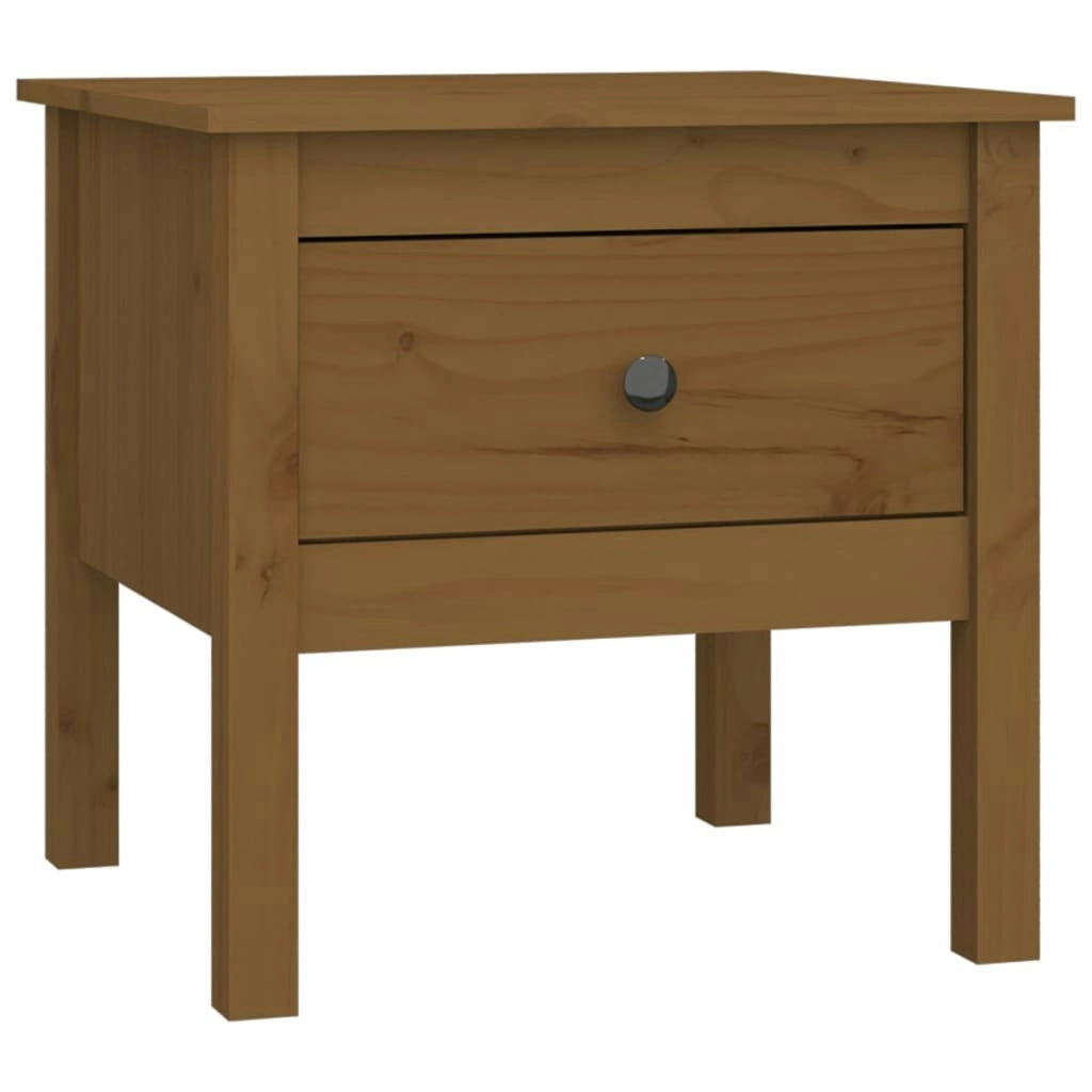 Side Table Honey Brown 50x50x49 cm Solid Wood Pine 813800