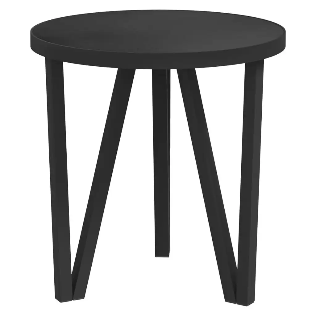 Tea Table Black Ã˜35 cm MDF 331667