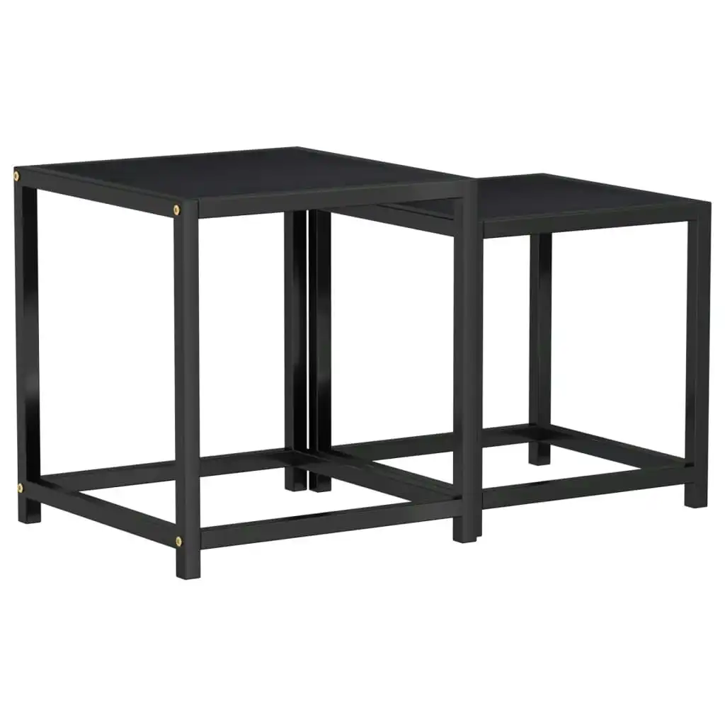 Tea Tables 2 pcs MDF Black 331658