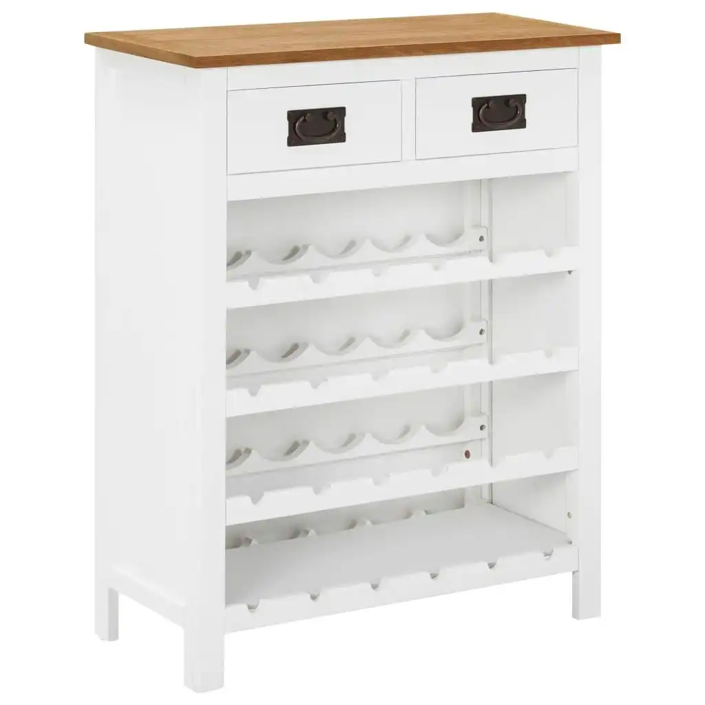 Wine Cabinet 72x32x90 cm Solid Oak Wood 289215