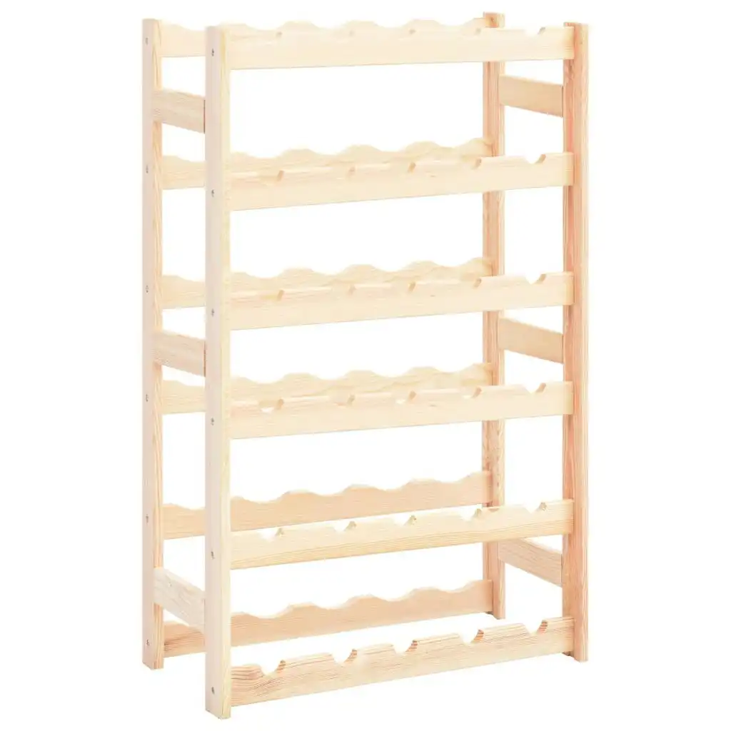 Wine Rack for 30 Bottles Solid Wood Pine 286194