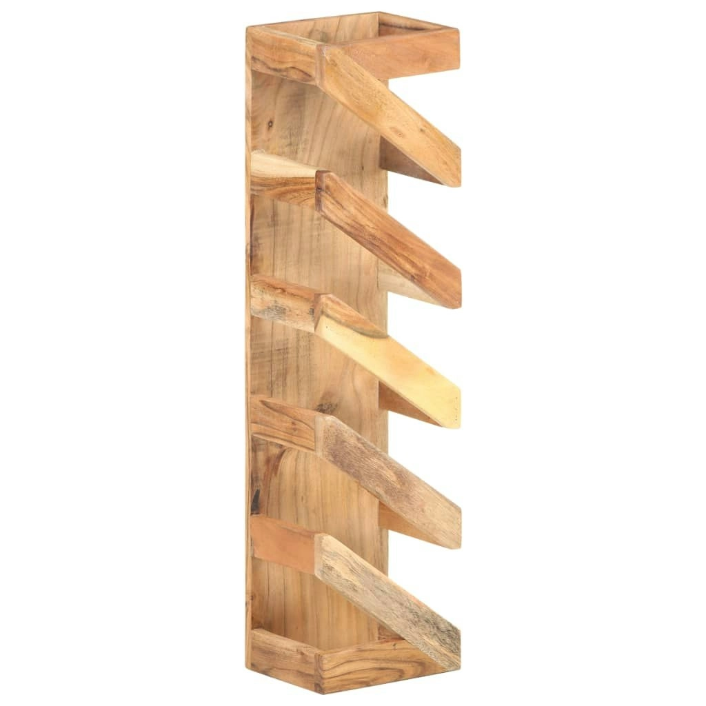 Wine Rack for 5 Bottles Solid Acacia Wood 321626