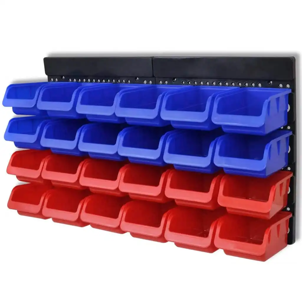 2 pcs Blue & Red Wall Mounted Garage Tool Organiser 141401