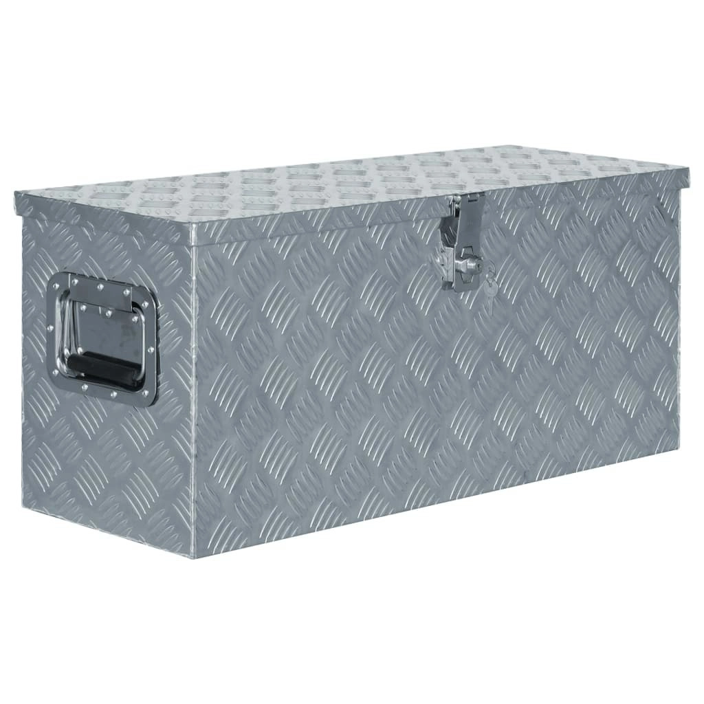 Aluminium Box 80x30x35 cm Silver 142939