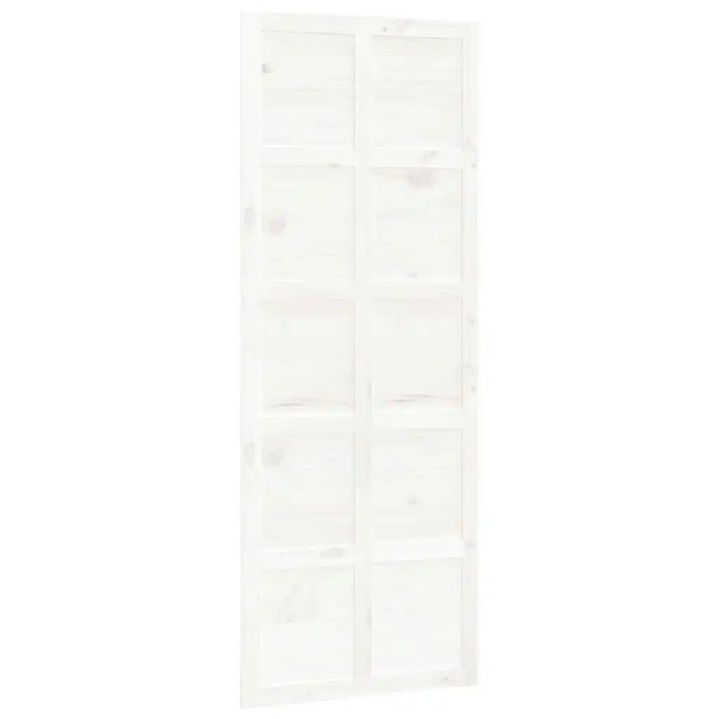 Barn Door White 80x1.8x214 cm Solid Wood Pine 824629