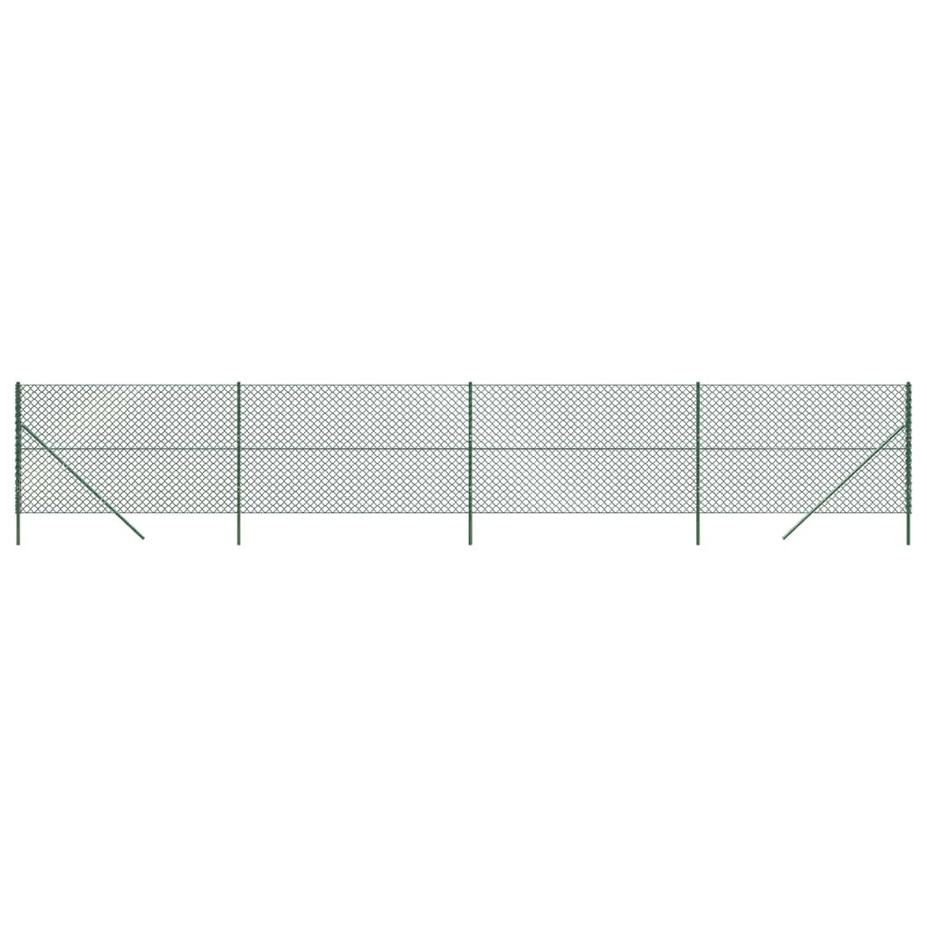 Chain Link Fence Green 1.4x10 m 153907