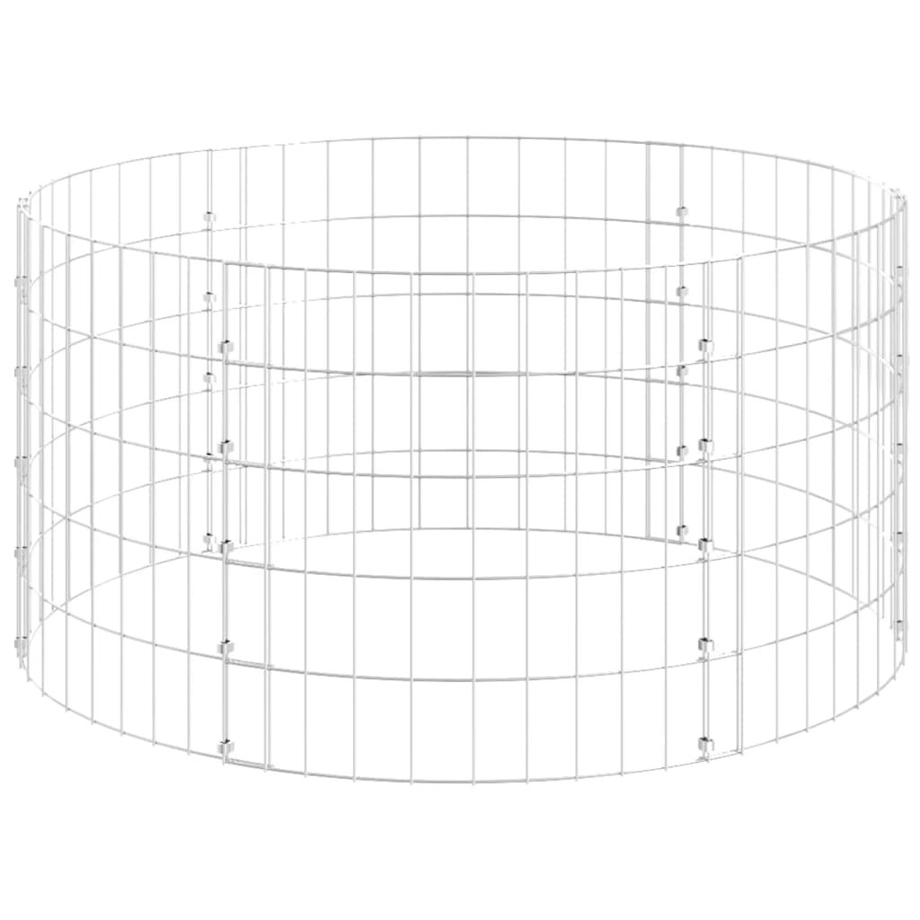 Circular Gabion Pole Galvanised Steel Ã˜100x50 cm 152017