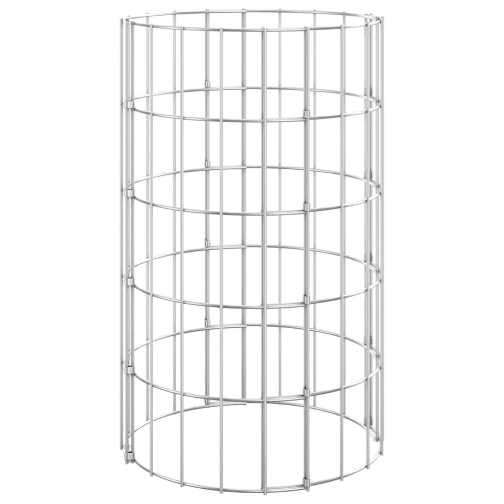 Circular Gabion Pole Galvanised Steel Ã˜30x50 cm 152011