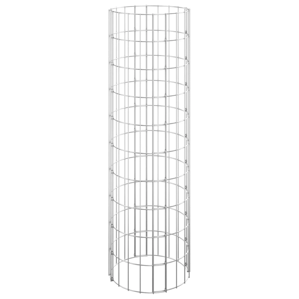 Circular Gabion Pole Galvanised Steel Ã˜30x100 cm 152012