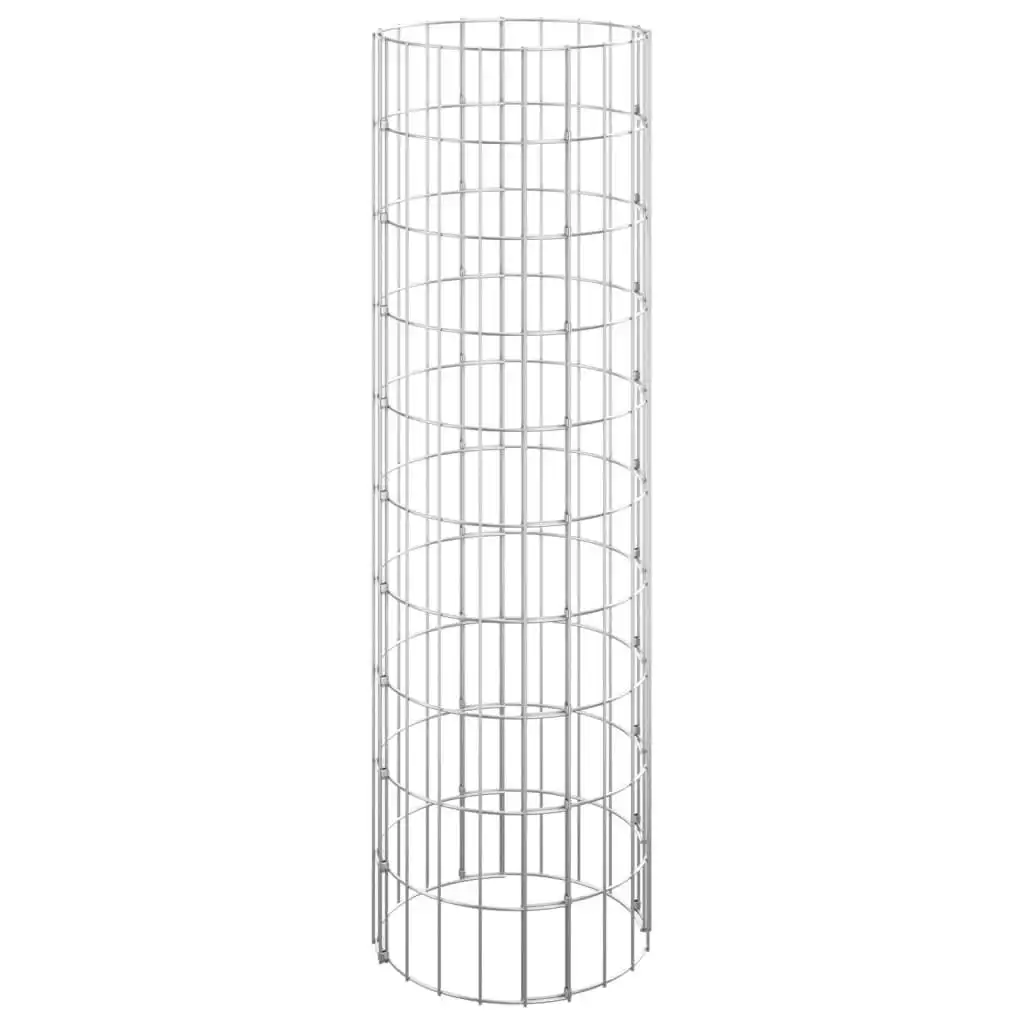 Circular Gabion Pole Galvanised Steel Ã˜30x100 cm 152012