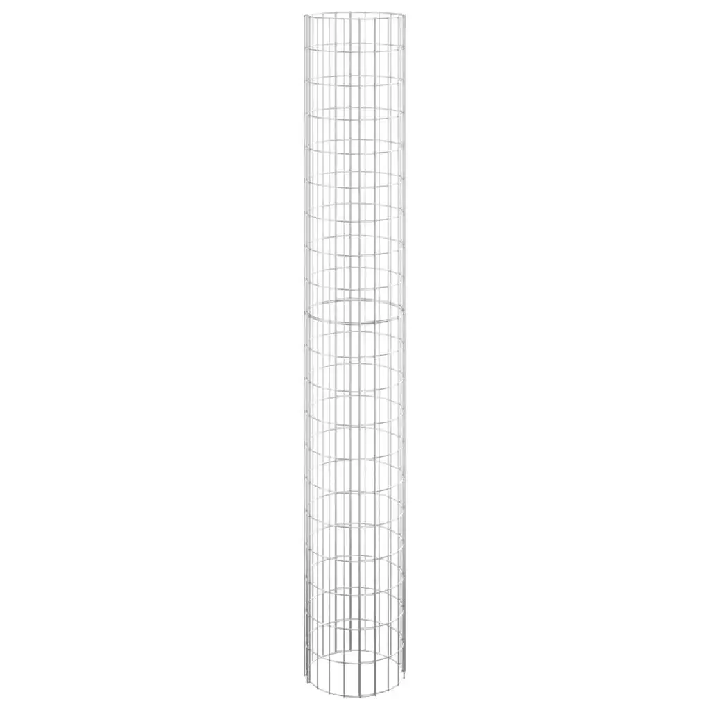 Circular Gabion Pole Galvanised Steel Ã˜30x200 cm 152014