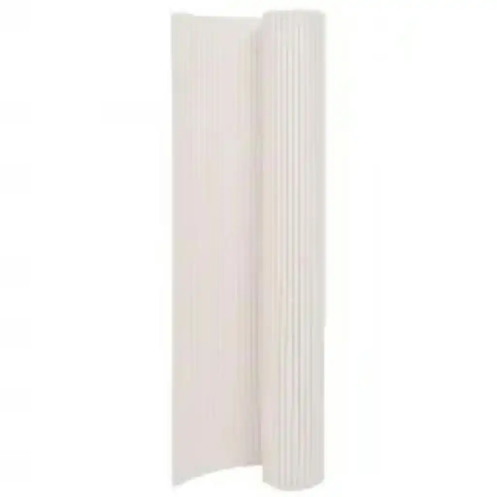 Double-Sided Garden Fence 110x400 cm White 317156