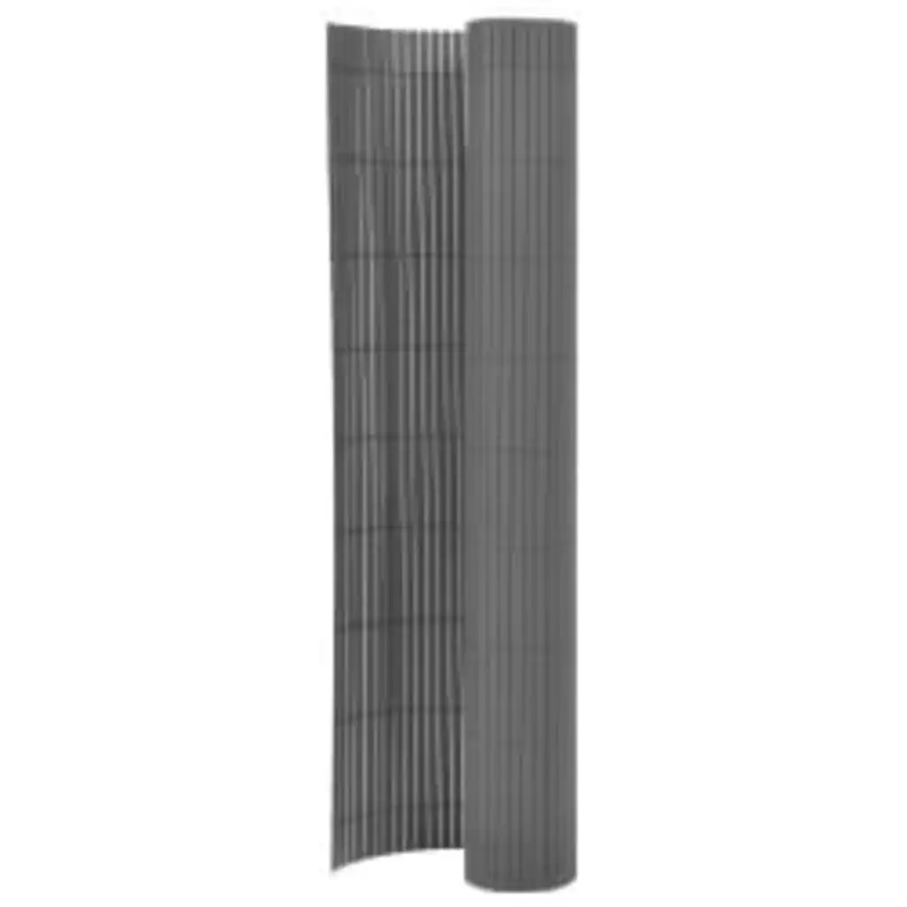 Double-Sided Garden Fence 90x400 cm Grey 317150