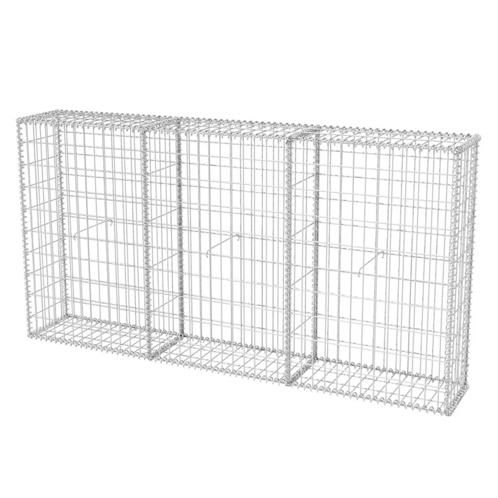 Gabion Basket Galvanised Steel 200x30x100 cm 142548