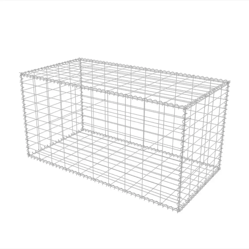 Gabion Basket Galvanised Steel 100x50x50 cm 142549