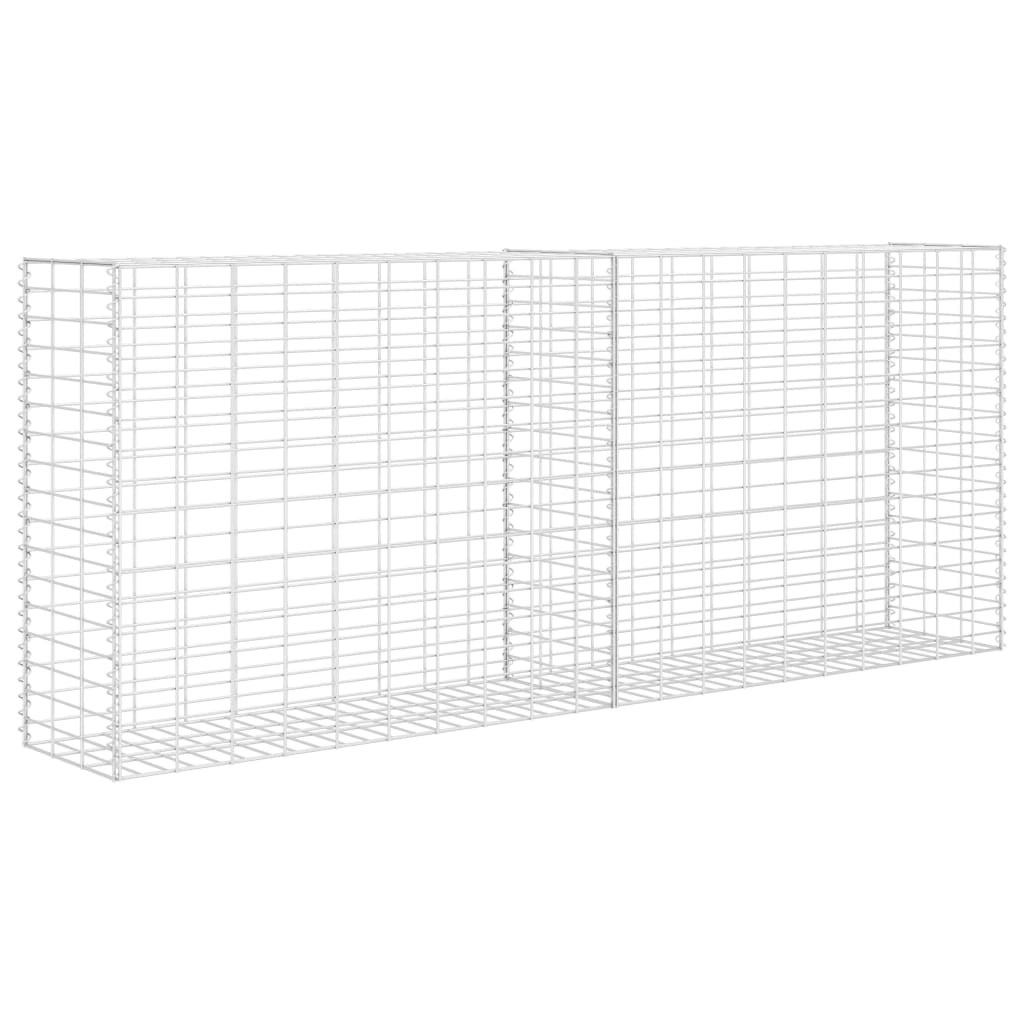 Gabion Basket Galvanised Steel 85x30x200 cm 142359