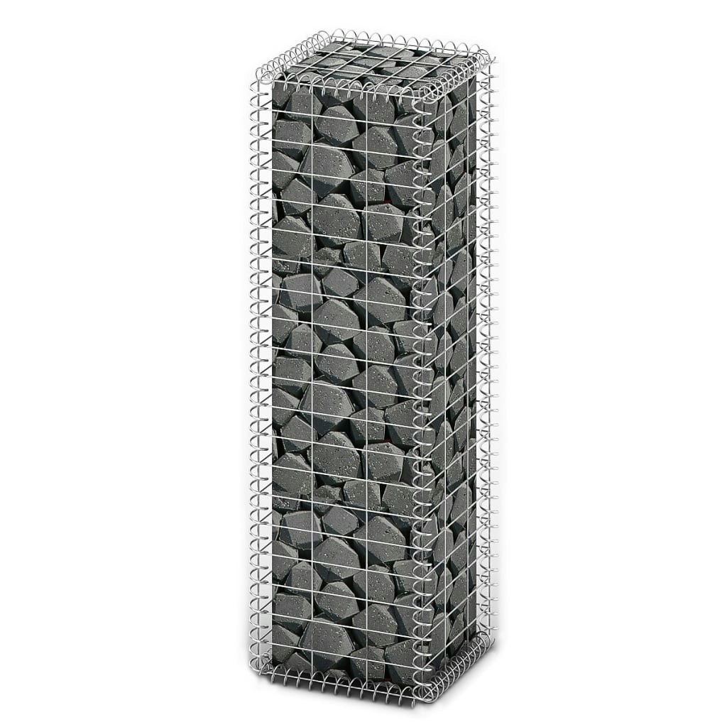 Gabion Basket with Lids Galvanised Wire 100x30x30 cm 141038