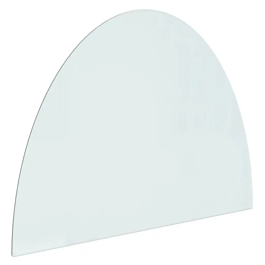 Fireplace Glass Plate Half Round 800x600 mm 324116