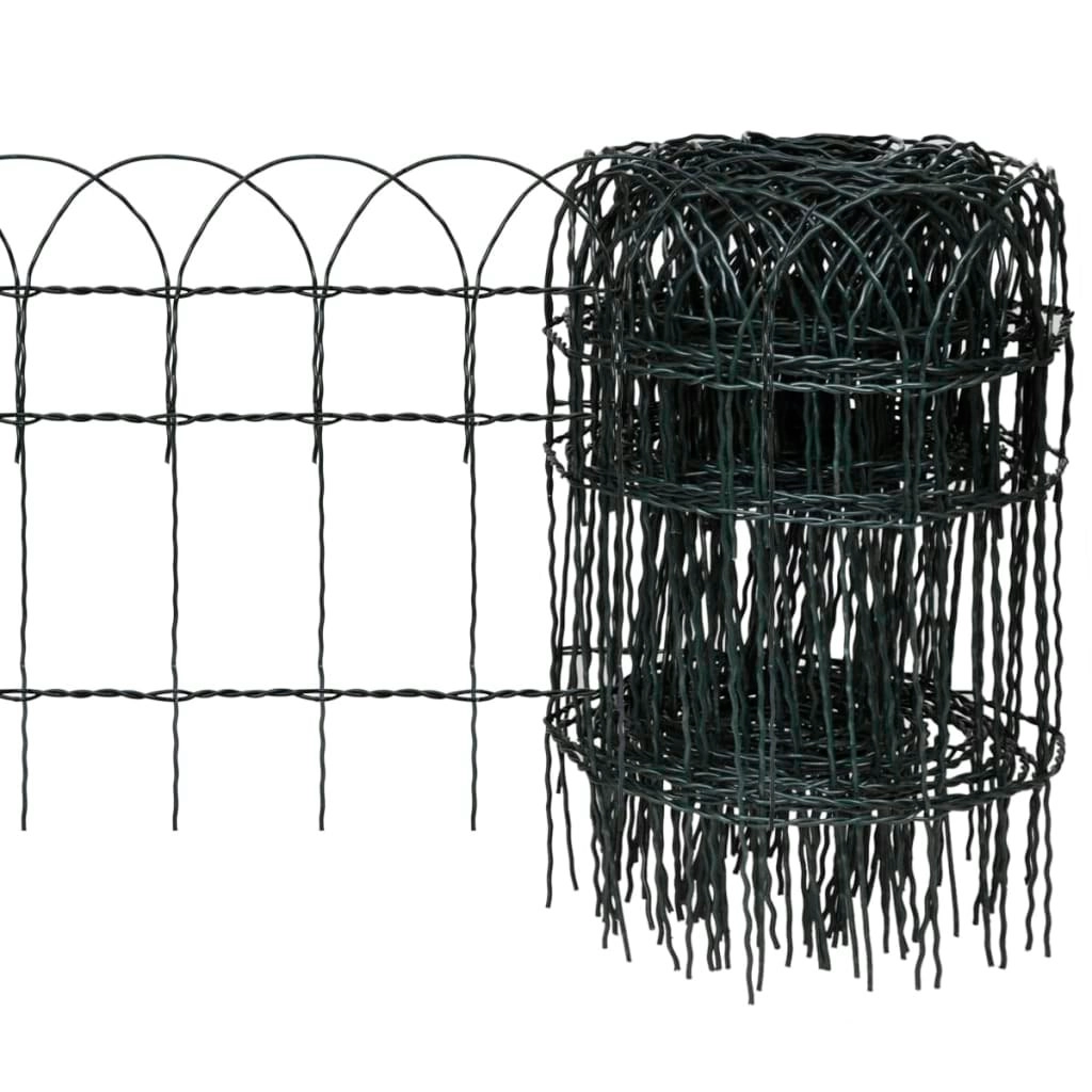 Garden Border Fence Powder-coated Iron 10x0.4 m 141071