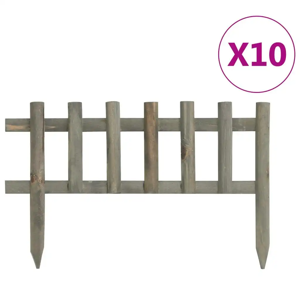 Lawn Edgings 10 pcs Firwood 4.4 m 314845