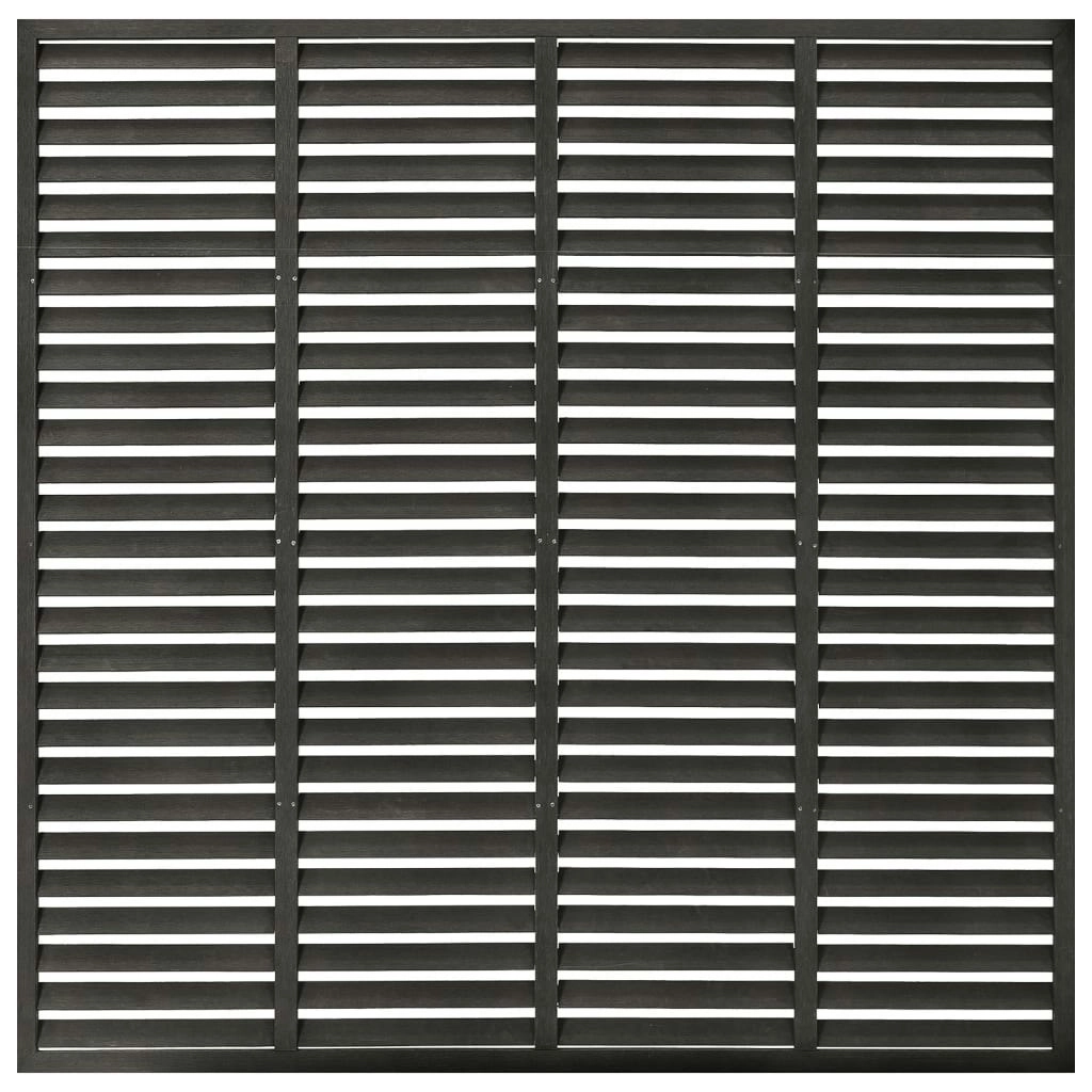 Louver Fence WPC 180x180 cm Dark Grey 318108