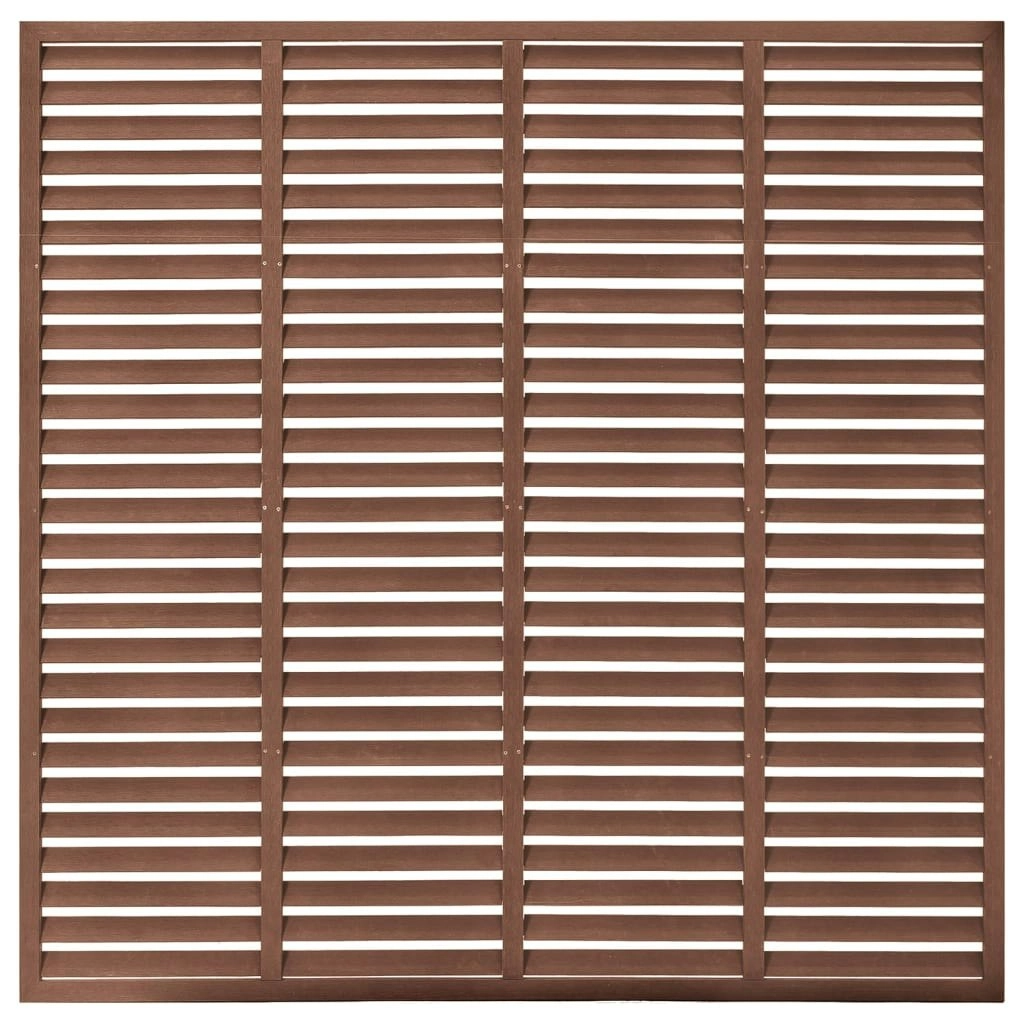 Louver Fence WPC 180x180 cm Brown 318106