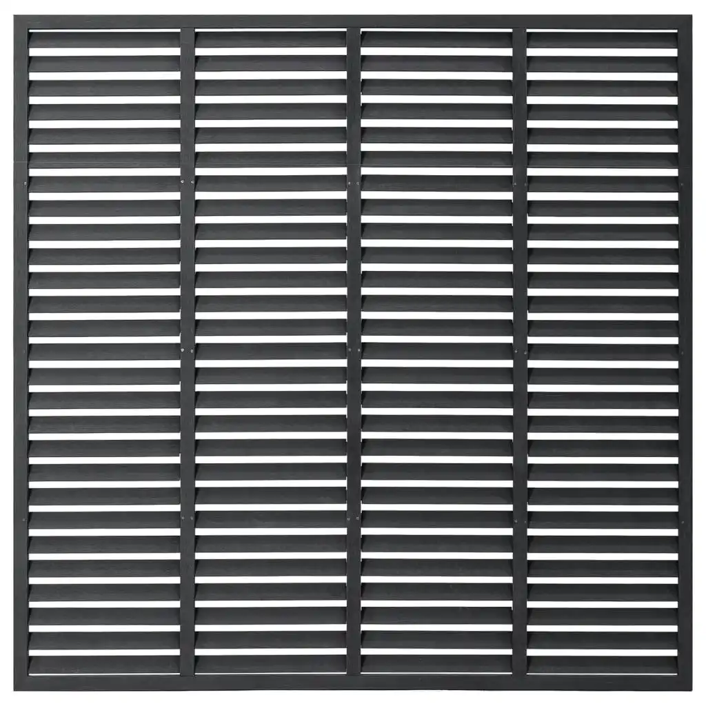 Louver Fence WPC 180x180 cm Grey 318107