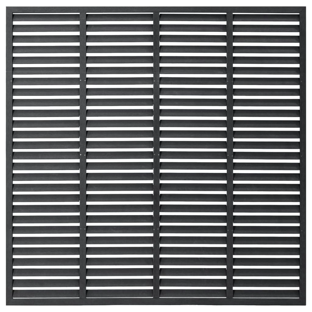 Louver Fence WPC 180x180 cm Grey 318107