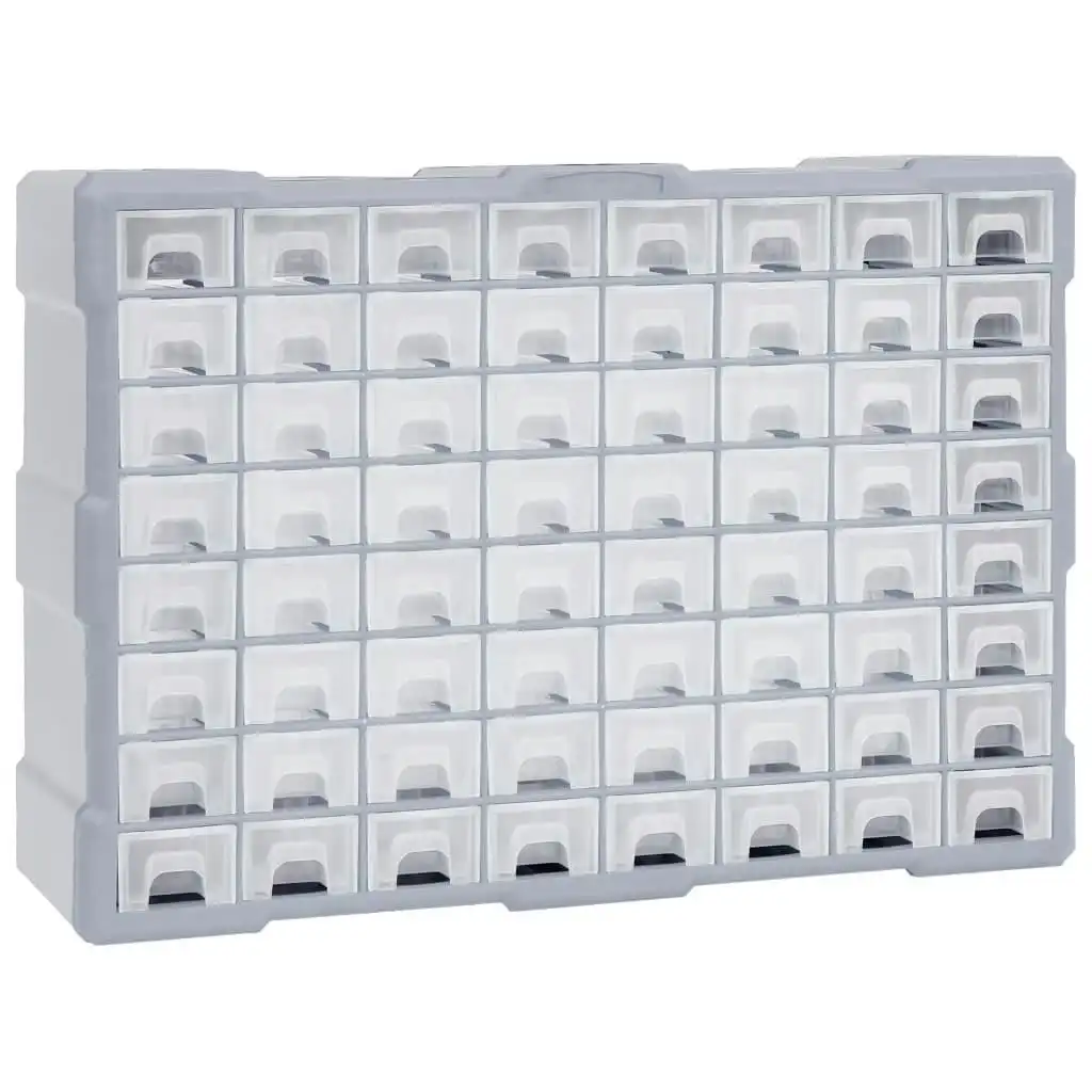 Multi-drawer Organiser with 64 Drawers 52x16x37.5 cm 147580