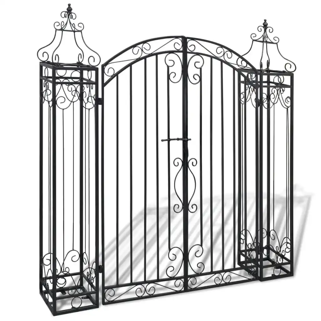 Ornamental Garden Gate Wrought Iron 122x20.5x134 cm 40905